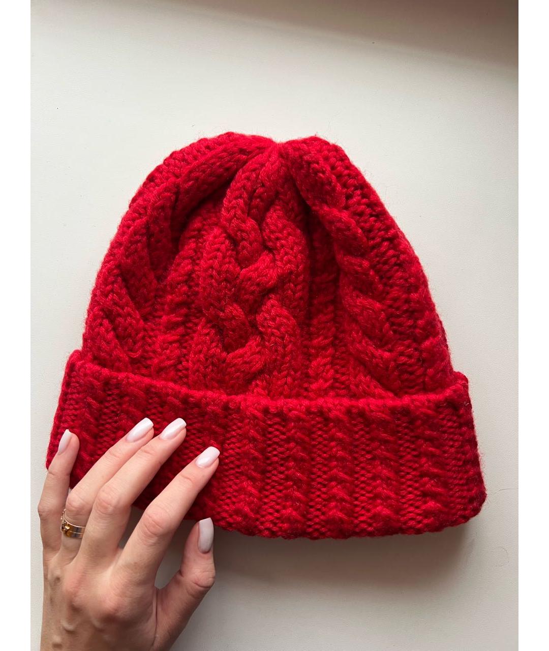 Ami Paris Красная шерстяная шапка, фото 2