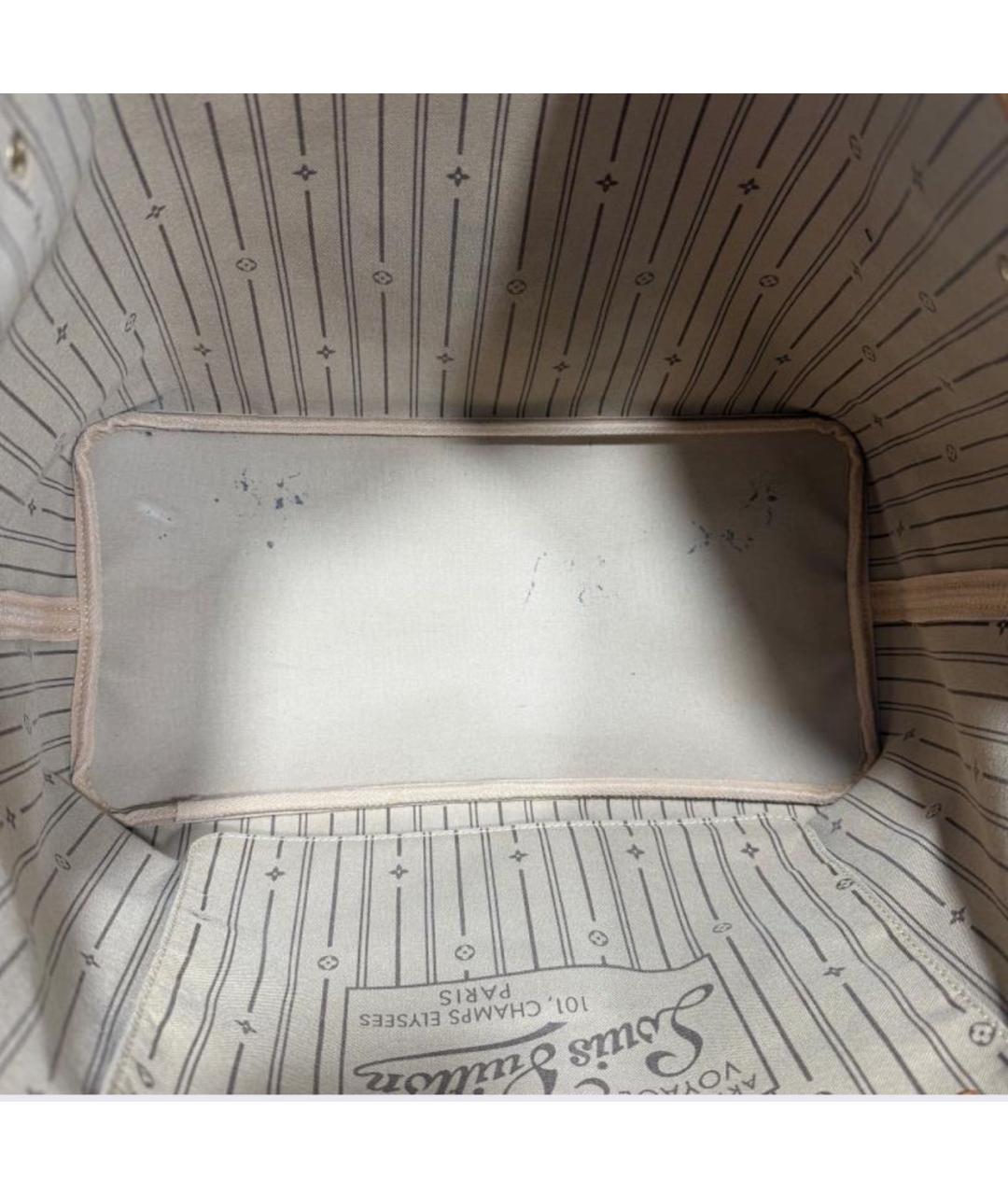 LOUIS VUITTON Коричневая кожаная сумка тоут, фото 4