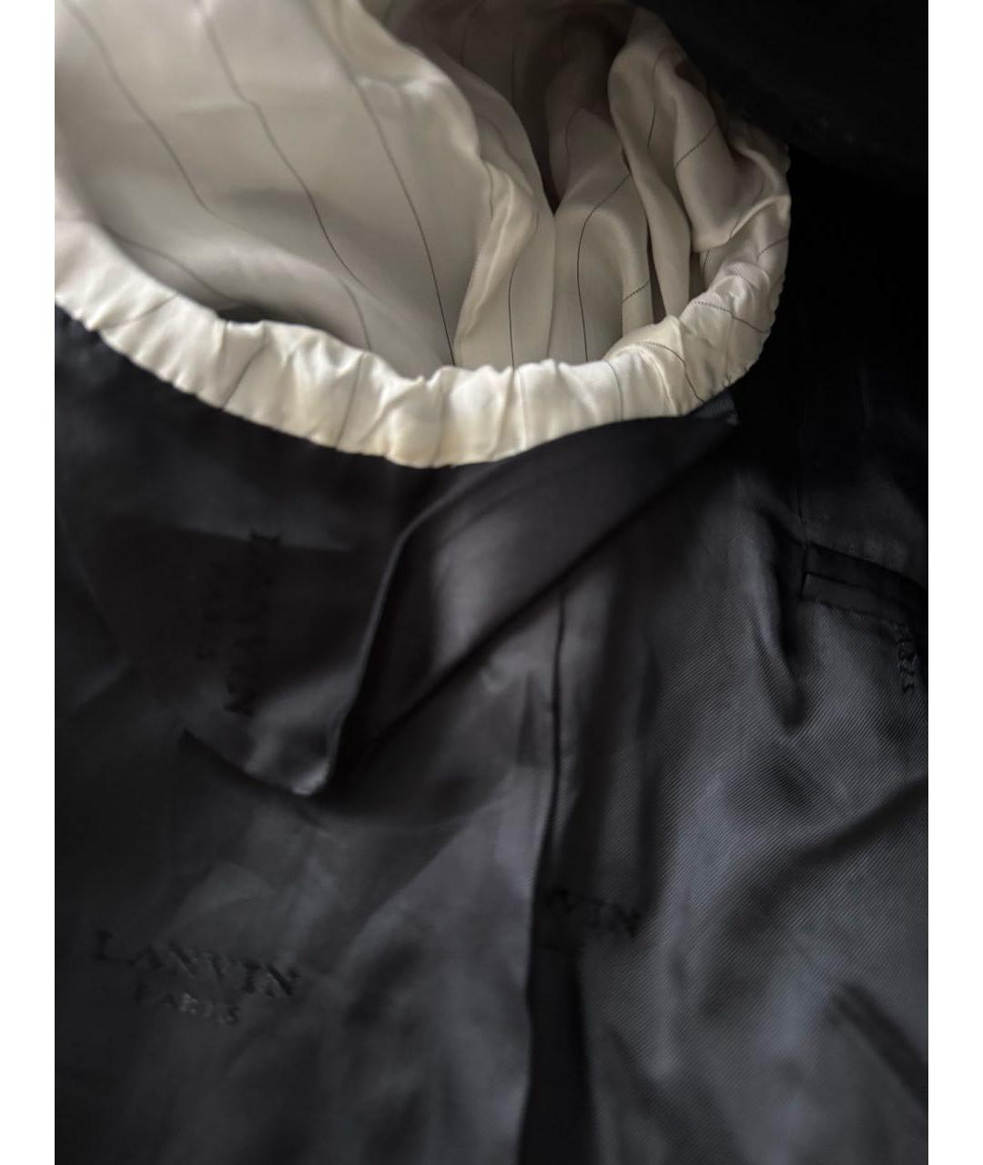 LANVIN Черный бархатный пиджак, фото 7