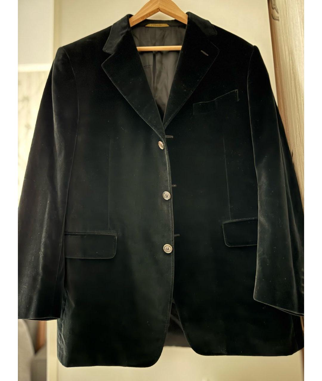 LANVIN Черный бархатный пиджак, фото 9