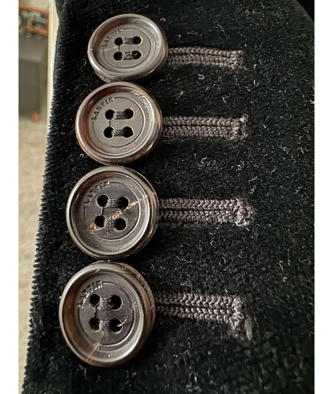LANVIN Черный бархатный пиджак, фото 8