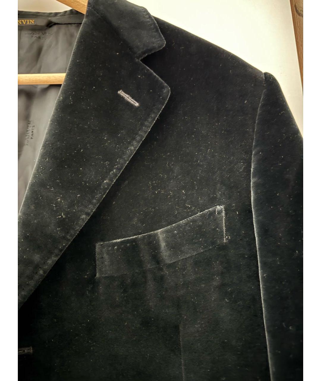 LANVIN Черный бархатный пиджак, фото 4