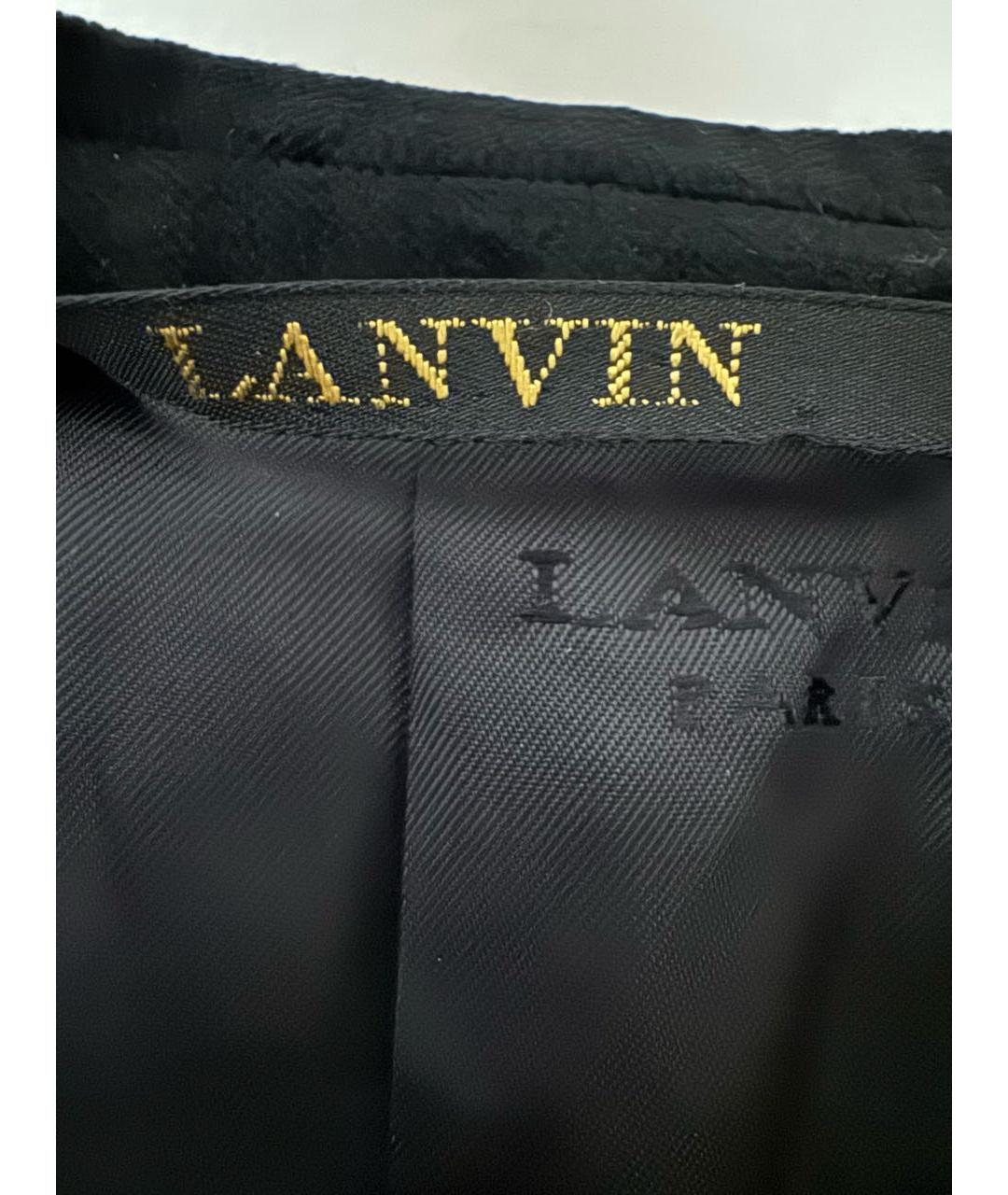 LANVIN Черный бархатный пиджак, фото 3