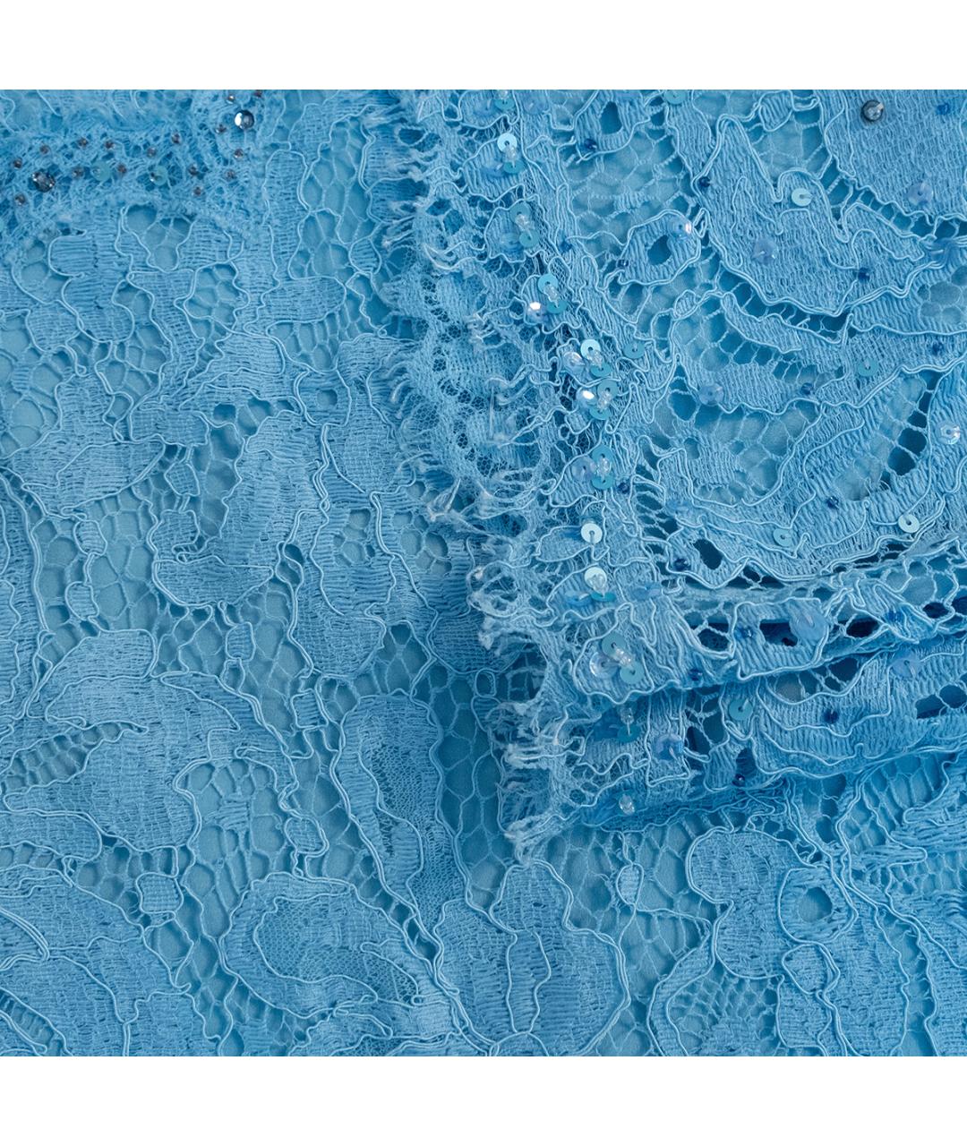 EMILIO PUCCI Голубое хлопковое повседневное платье, фото 5