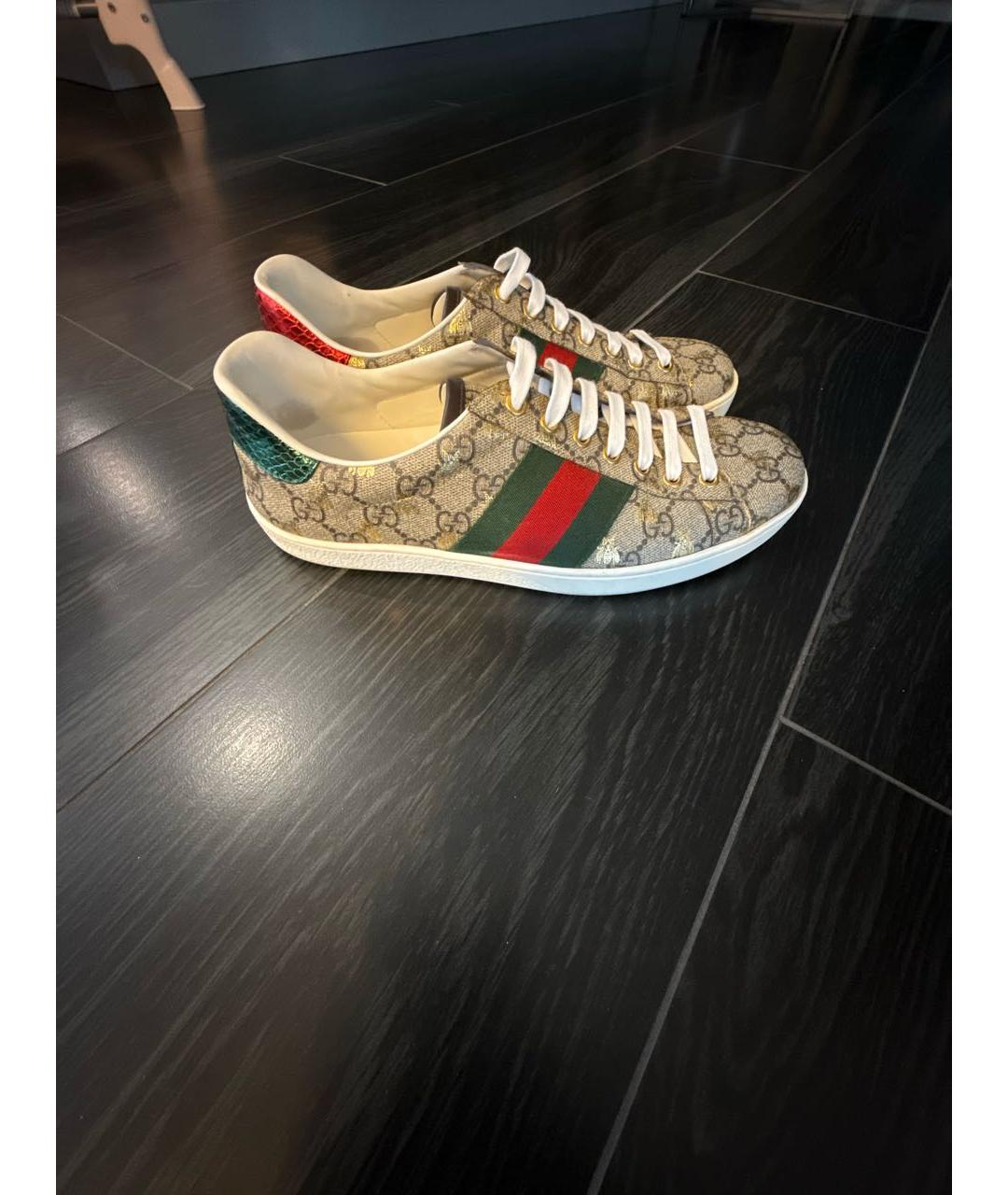 GUCCI Мульти кожаные кеды, фото 8