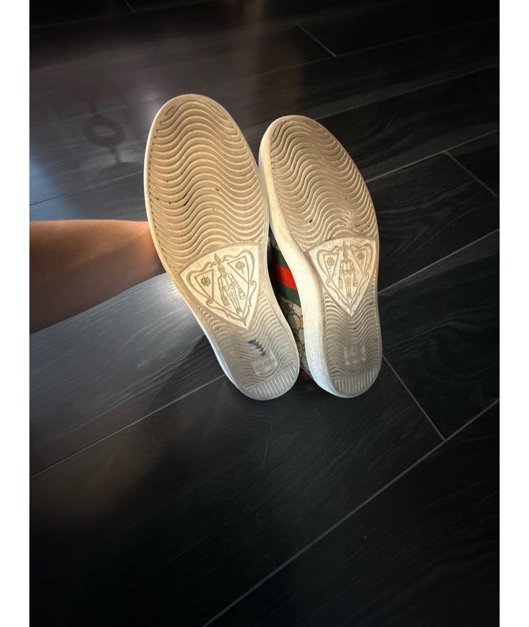 GUCCI Мульти кожаные кеды, фото 7