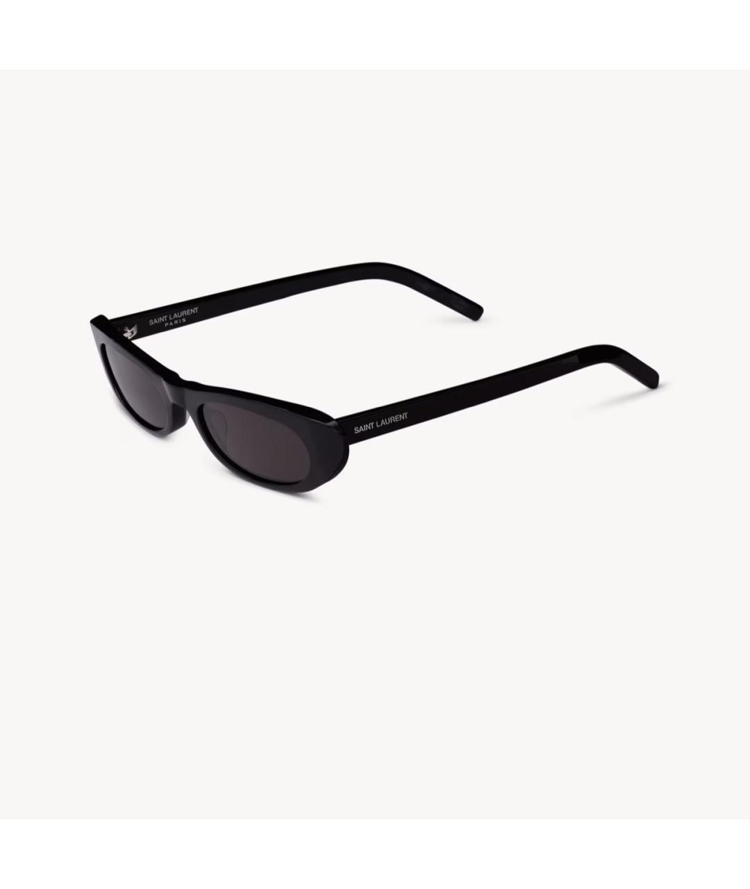 SAINT LAURENT Черные пластиковые солнцезащитные очки, фото 2