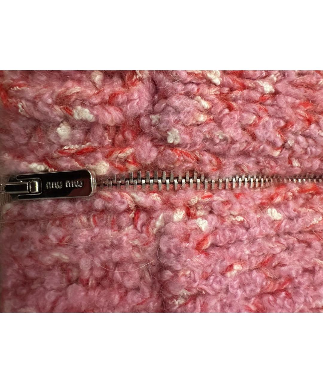 MIU MIU Розовый кашемировый кардиган, фото 4