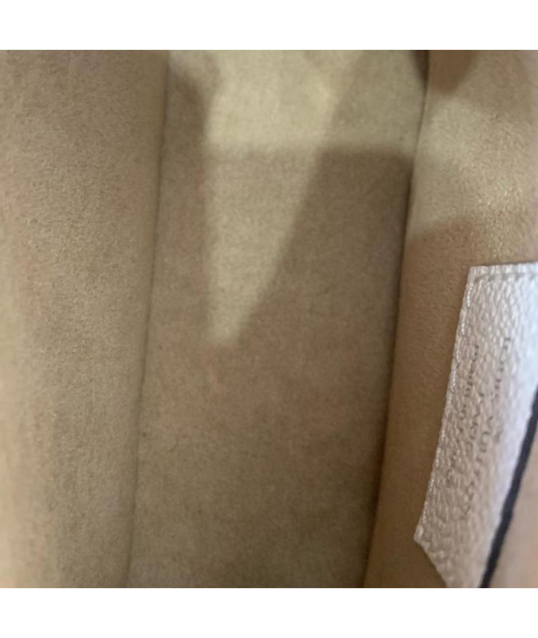 LOUIS VUITTON Бежевая кожаная сумка через плечо, фото 5