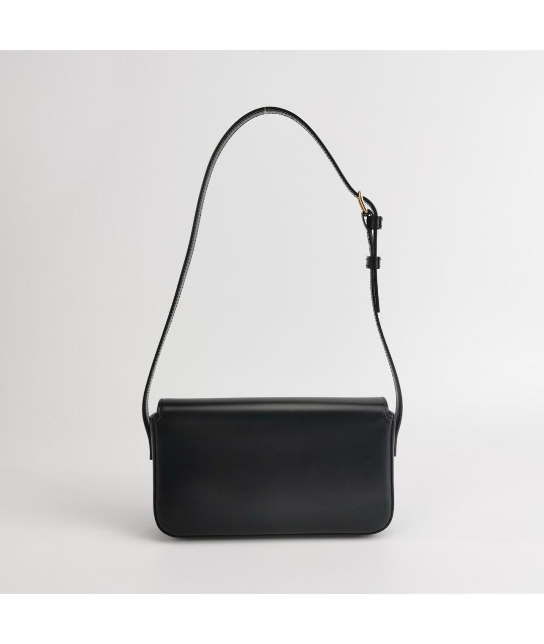 CELINE Черная кожаная сумка через плечо, фото 4