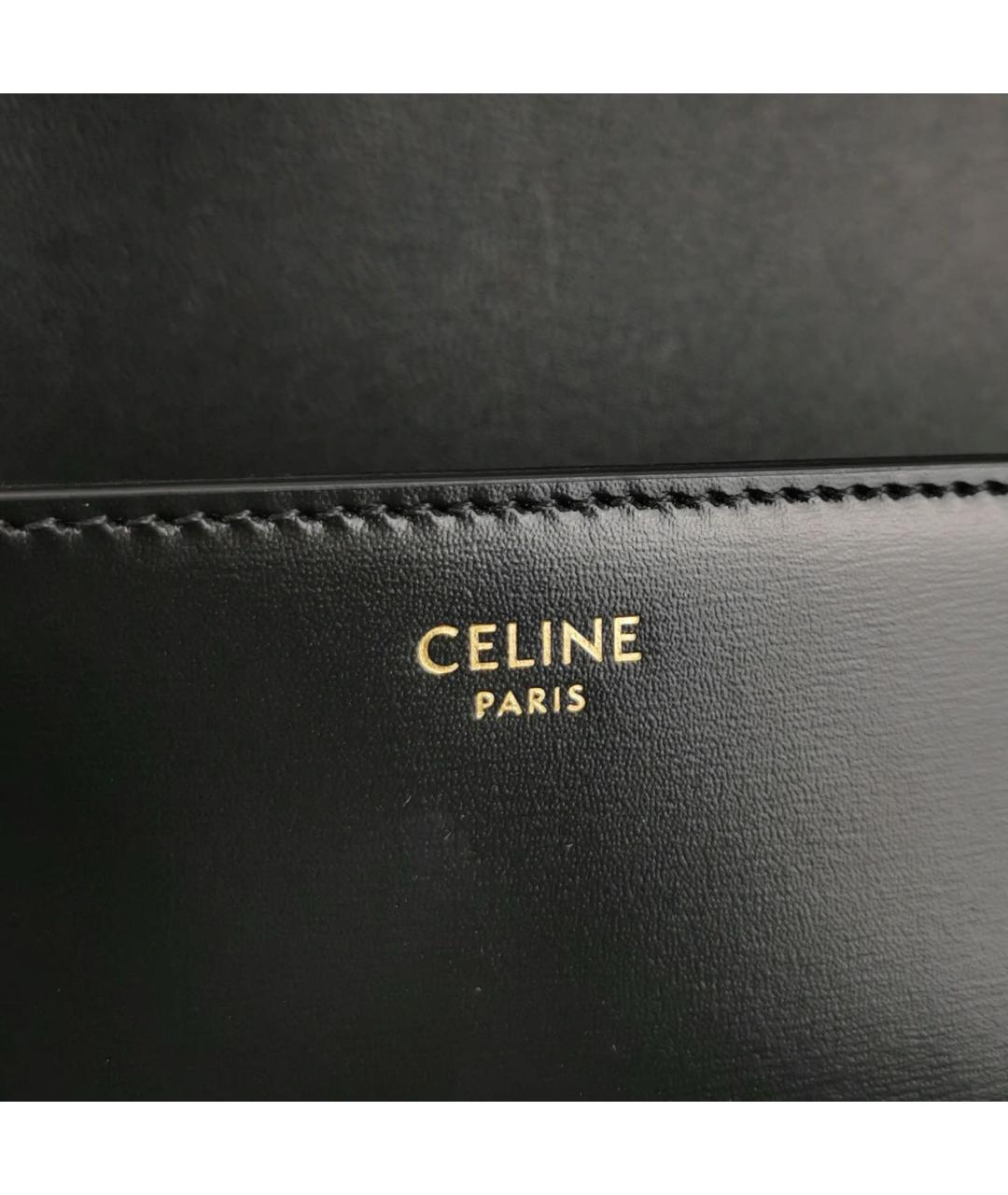 CELINE Черная кожаная сумка через плечо, фото 7