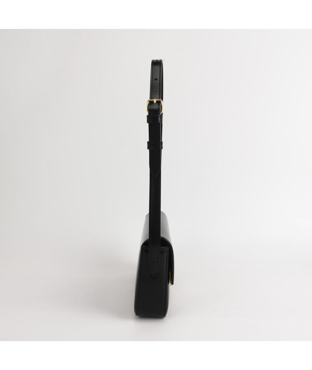 CELINE Черная кожаная сумка через плечо, фото 3