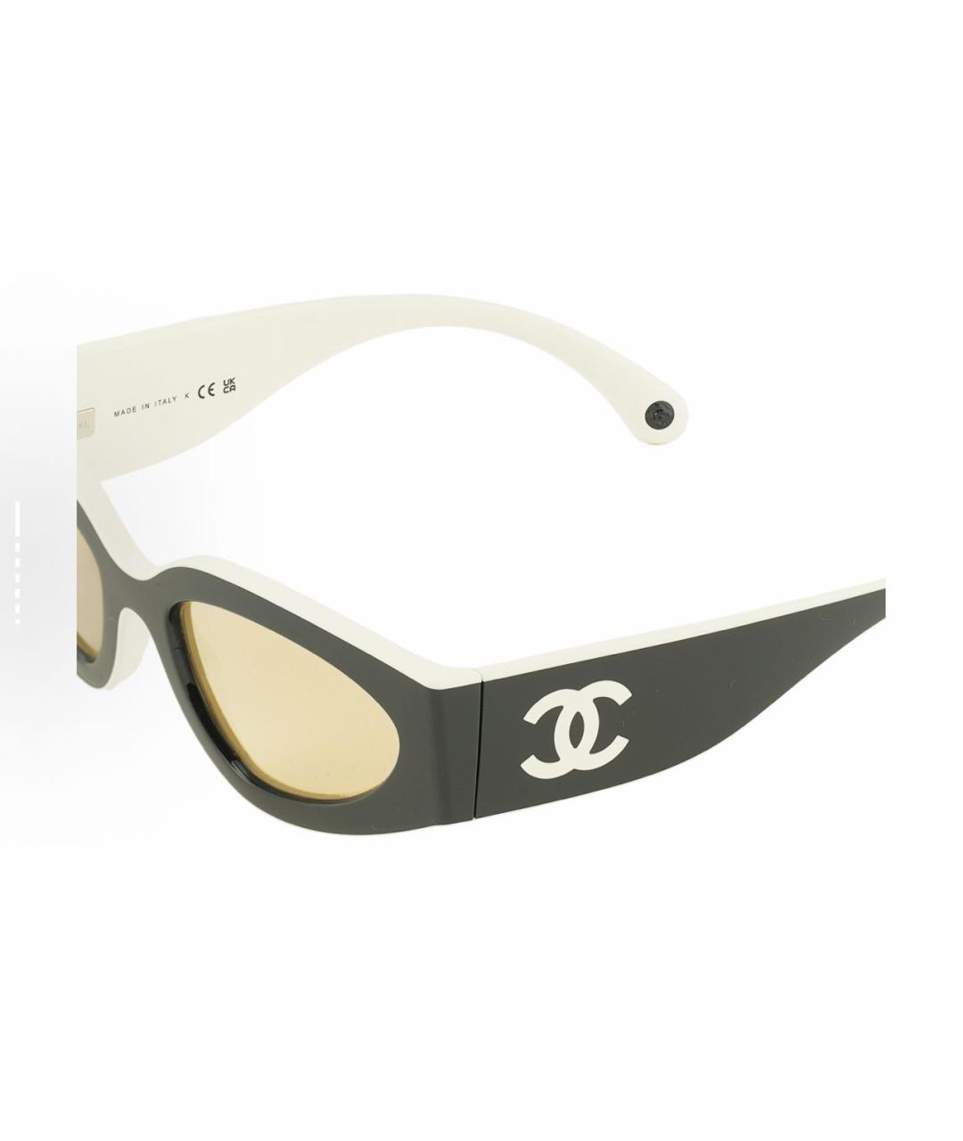 CHANEL Черные пластиковые солнцезащитные очки, фото 2