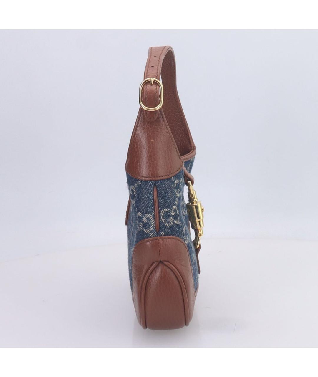 GUCCI Синяя кожаная сумка через плечо, фото 4