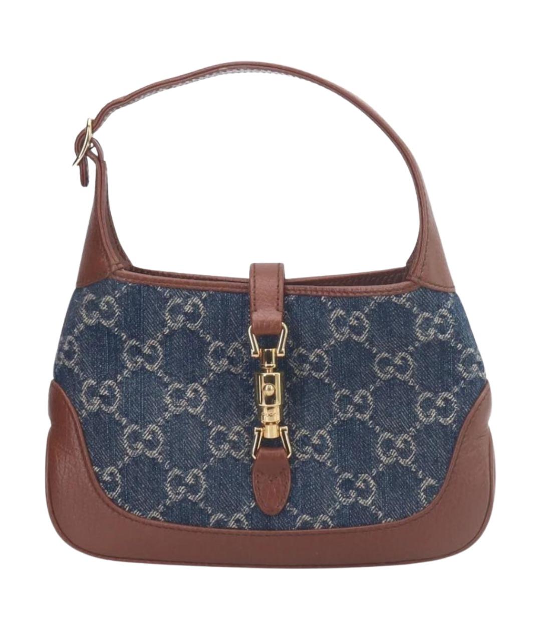 GUCCI Синяя кожаная сумка через плечо, фото 1