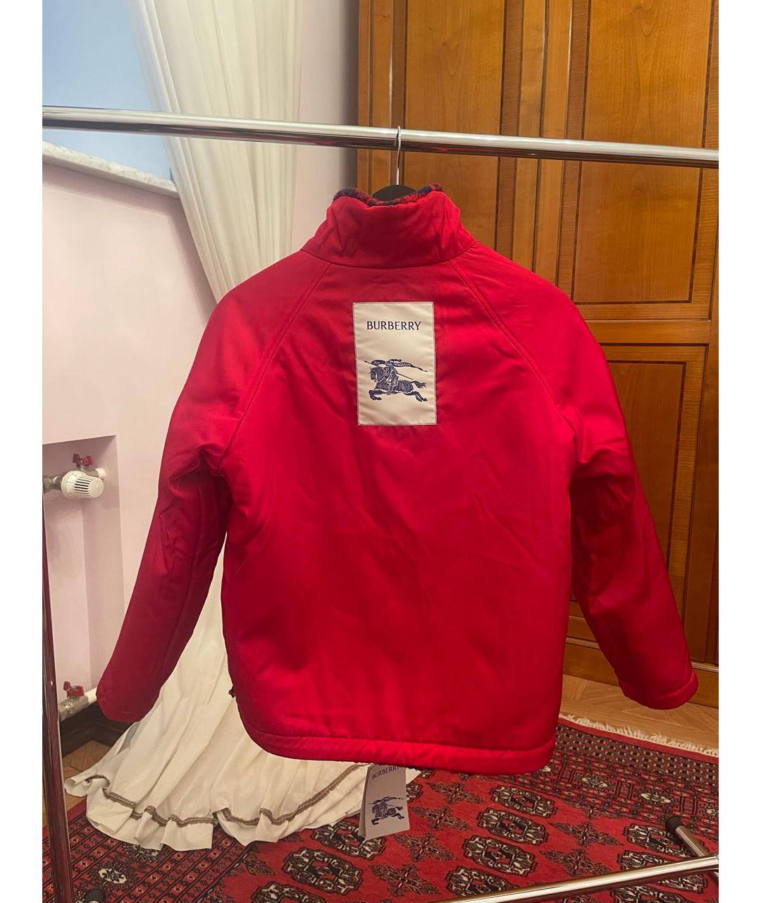 BURBERRY Красная полиэстеровая куртка, фото 2