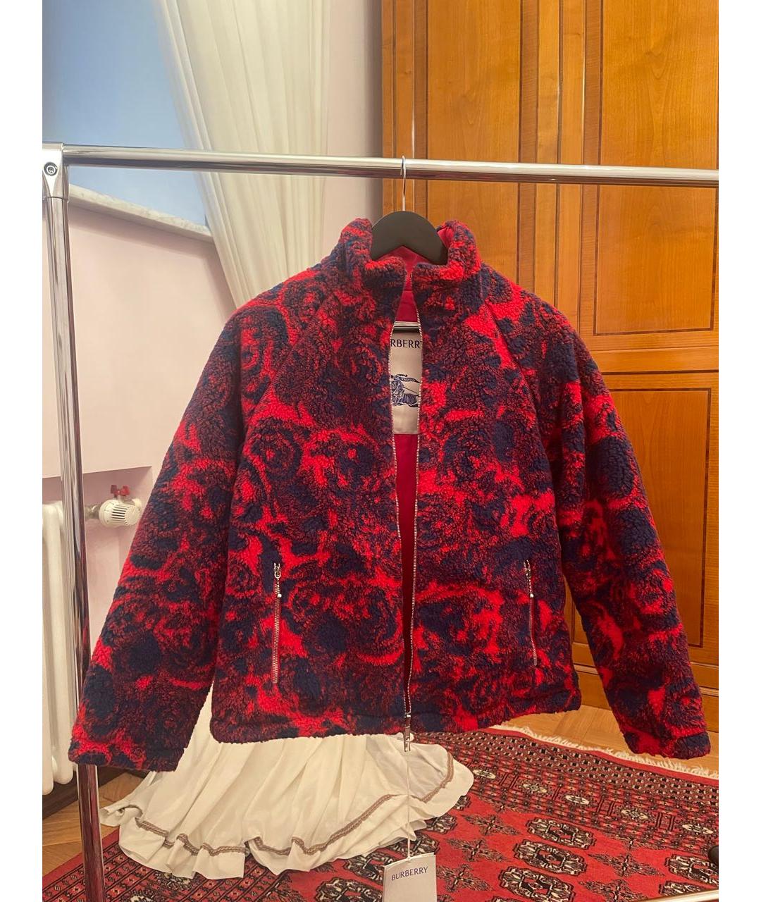 BURBERRY Красная полиэстеровая куртка, фото 3