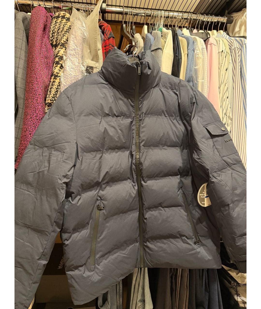 MICHAEL KORS Темно-синий полиэстеровый пуховик, фото 4