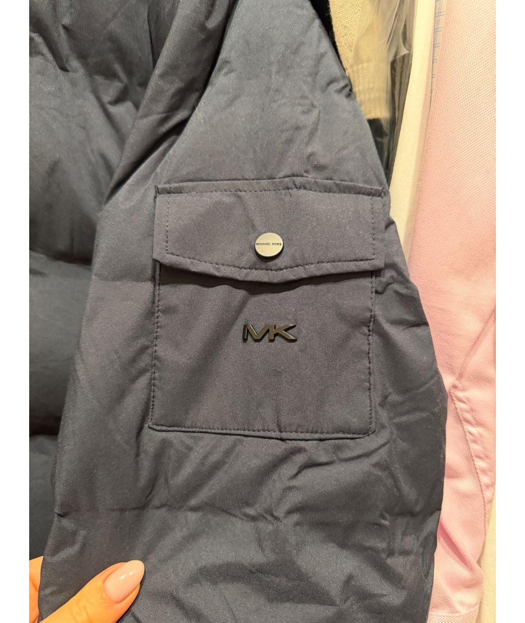 MICHAEL KORS Темно-синий полиэстеровый пуховик, фото 2