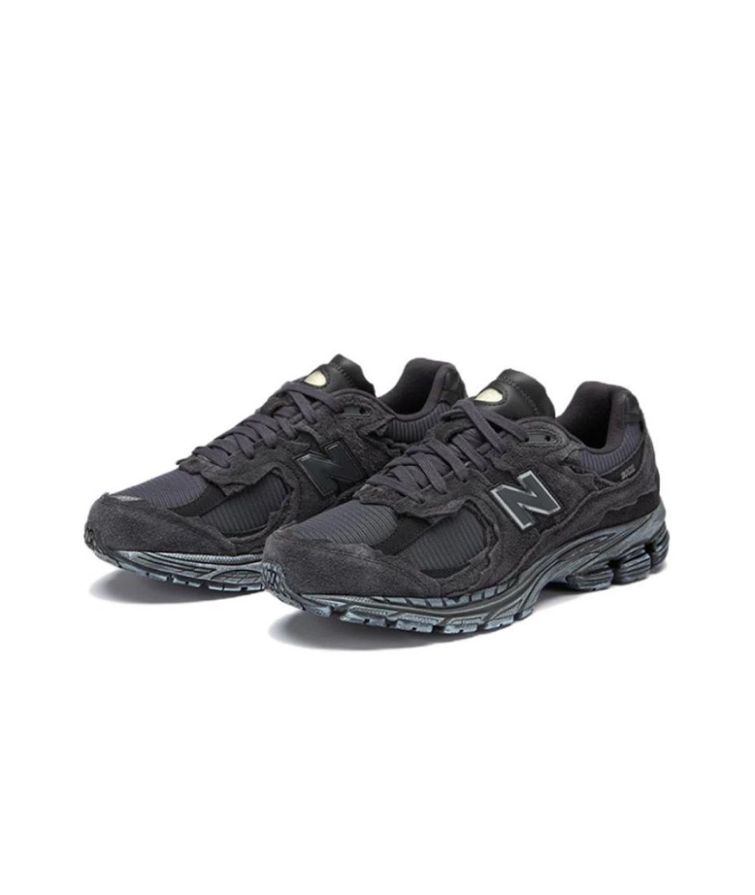 NEW BALANCE Черные замшевые низкие кроссовки / кеды, фото 2