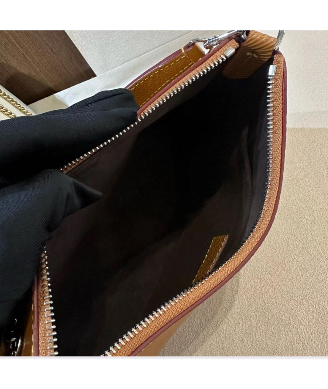 LOUIS VUITTON Оранжевая кожаная сумка через плечо, фото 5