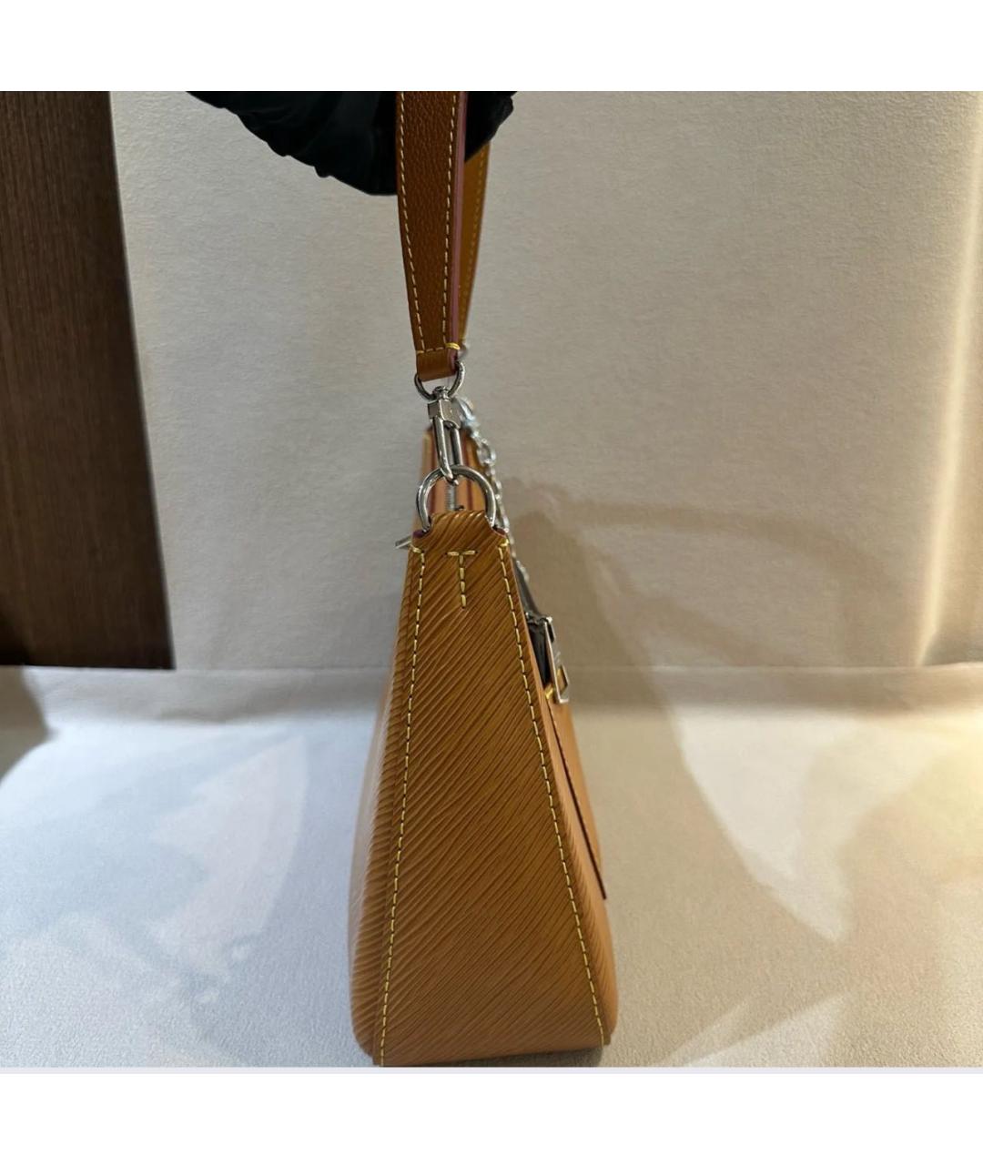 LOUIS VUITTON Оранжевая кожаная сумка через плечо, фото 3