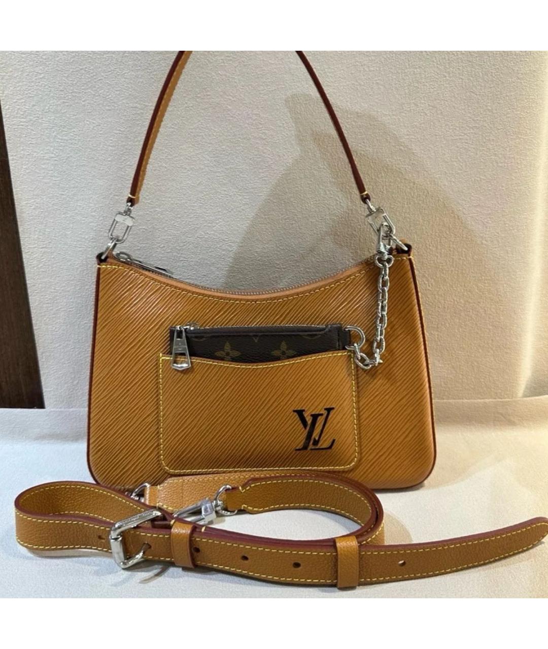 LOUIS VUITTON Оранжевая кожаная сумка через плечо, фото 7