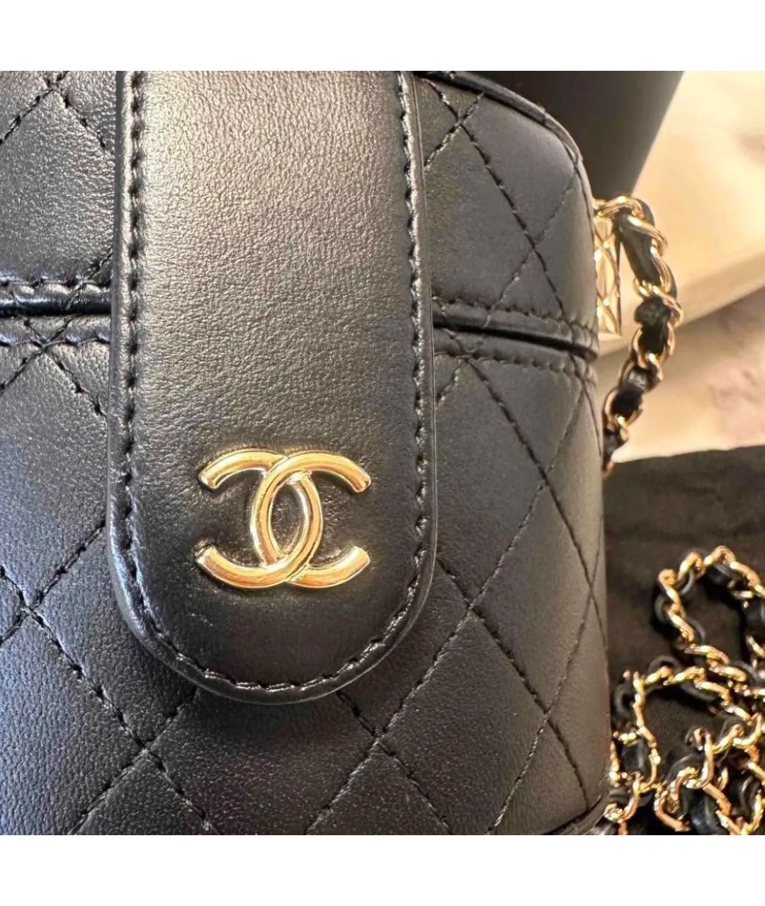 CHANEL Черная кожаная сумка через плечо, фото 4