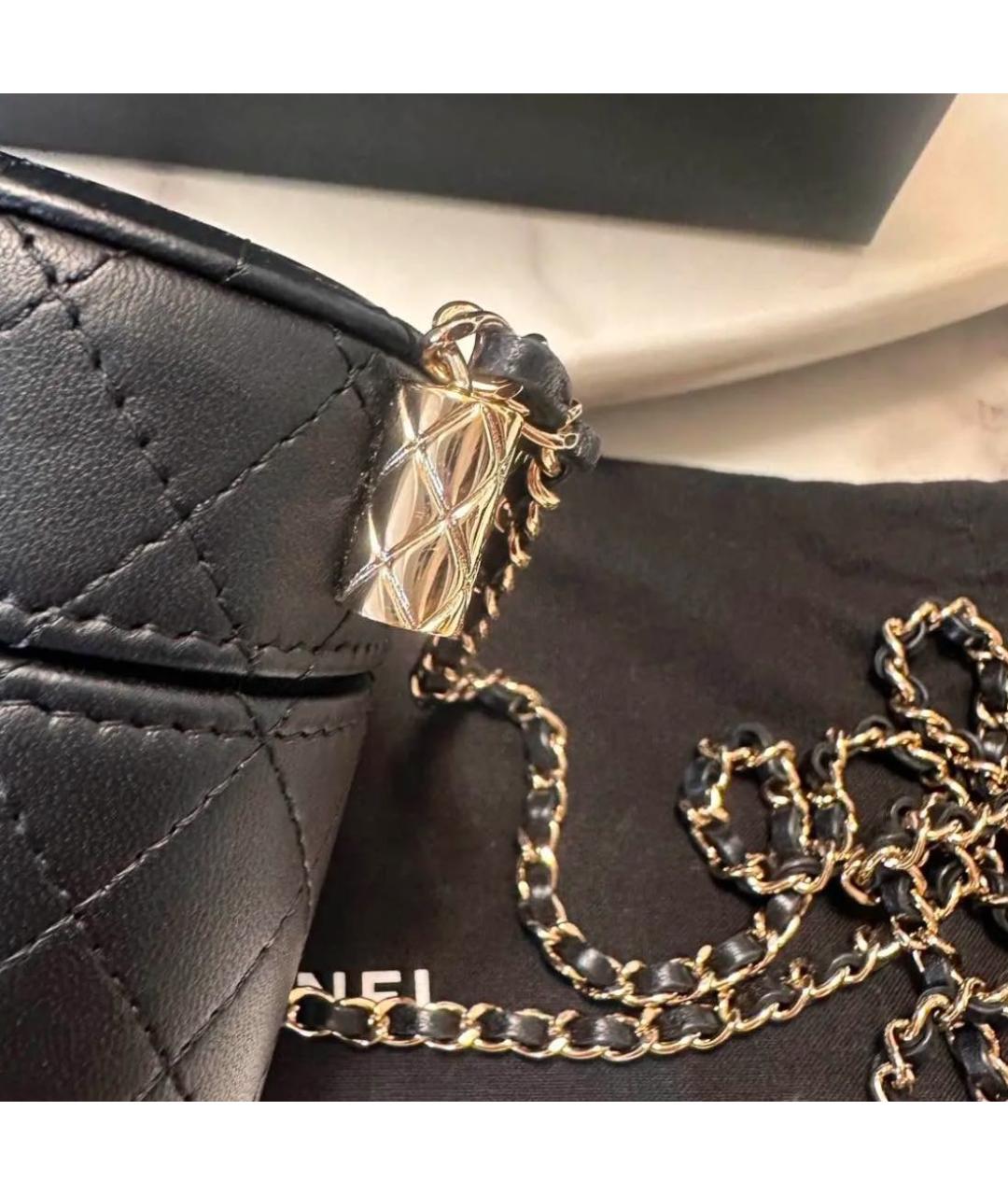 CHANEL Черная кожаная сумка через плечо, фото 3