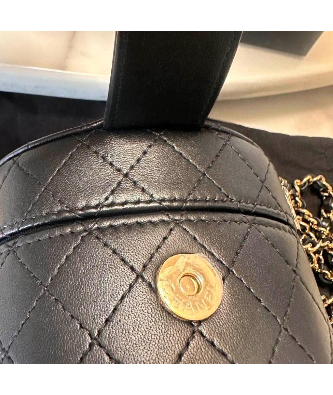 CHANEL Черная кожаная сумка через плечо, фото 7