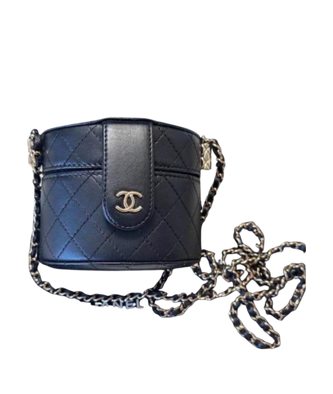 CHANEL Черная кожаная сумка через плечо, фото 1