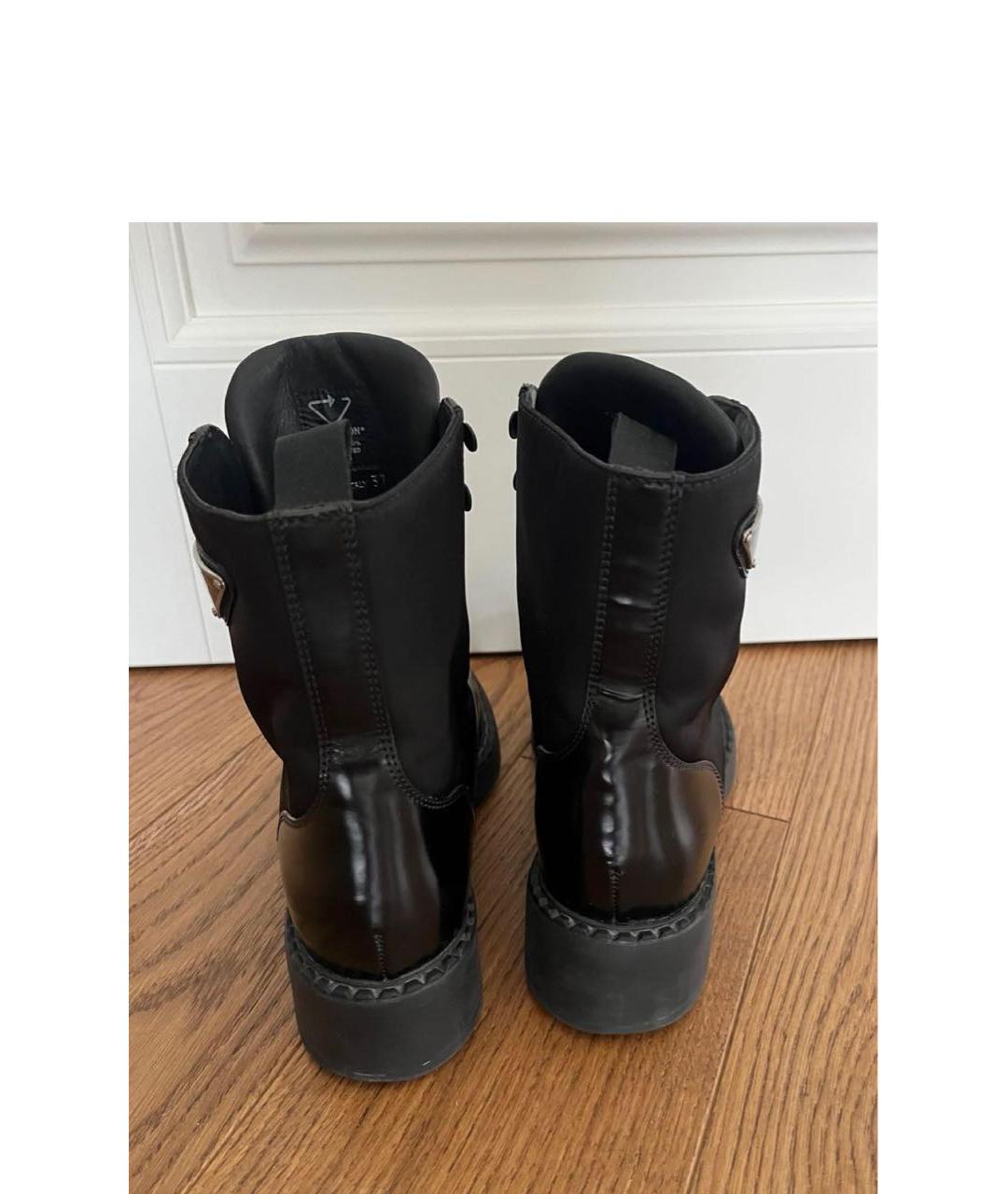 PRADA Черные текстильные ботинки, фото 4