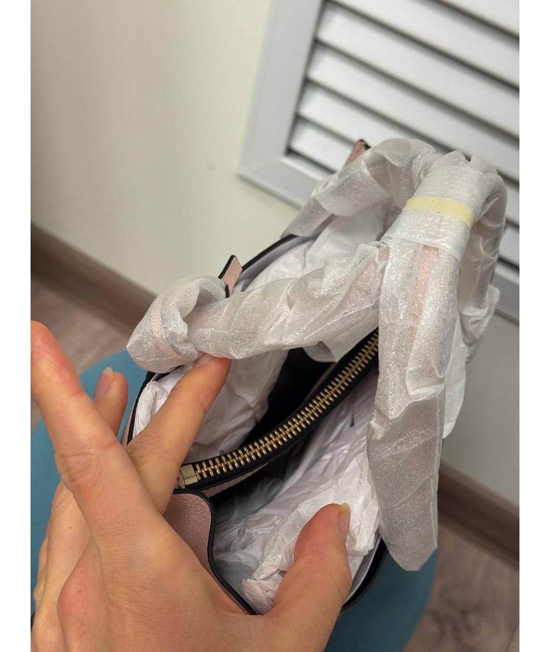 MARC JACOBS Розовая кожаная сумка с короткими ручками, фото 3