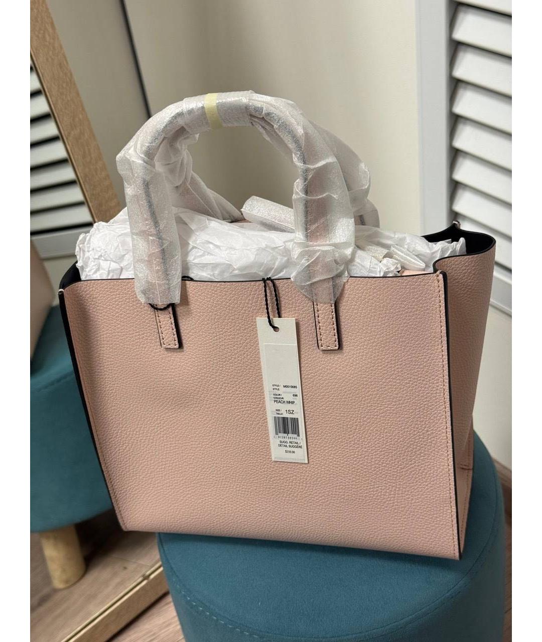 MARC JACOBS Розовая кожаная сумка с короткими ручками, фото 4