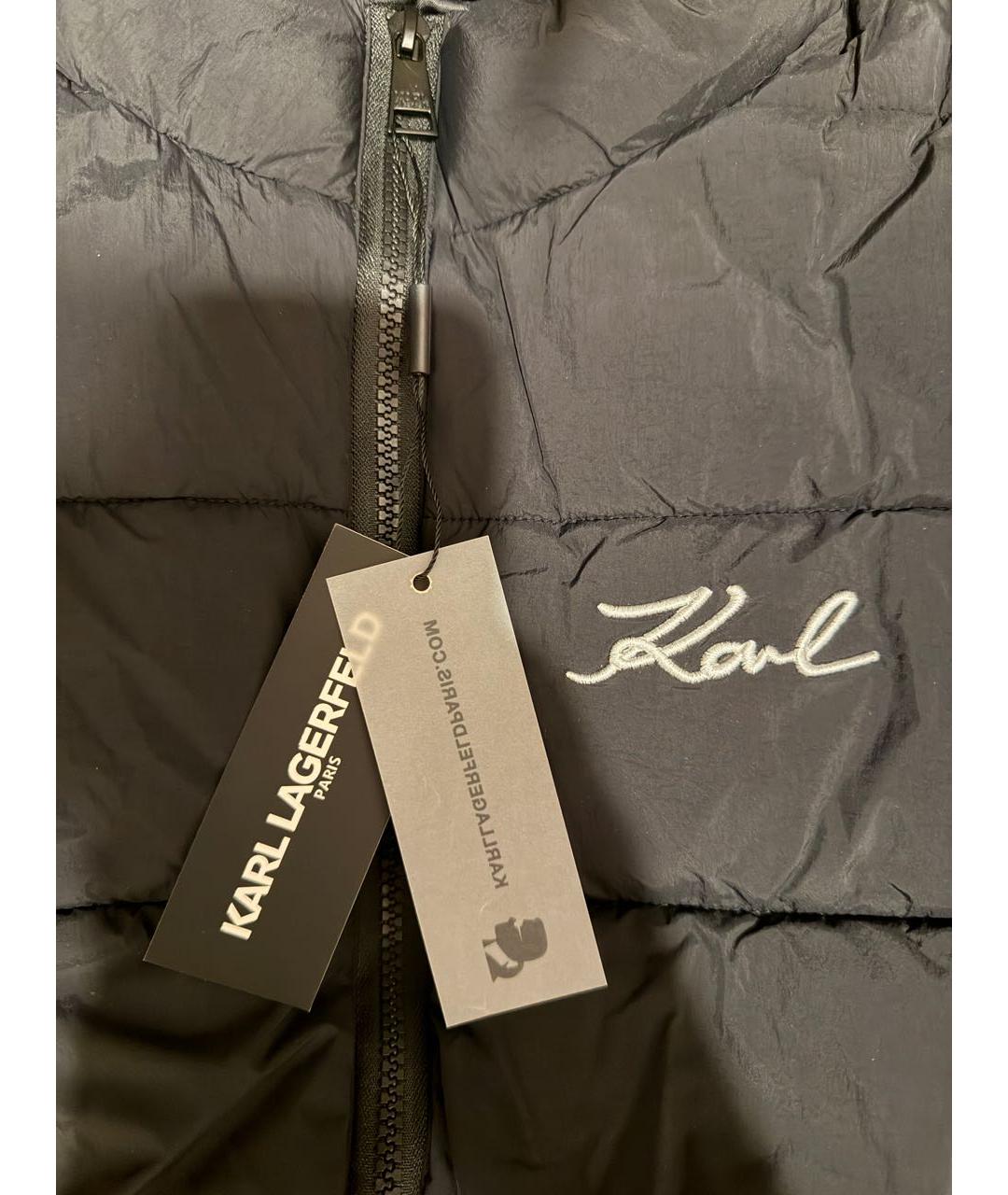 KARL LAGERFELD Черная полиэстеровая куртка, фото 5