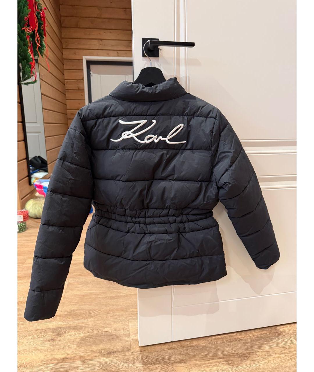 KARL LAGERFELD Черная полиэстеровая куртка, фото 4