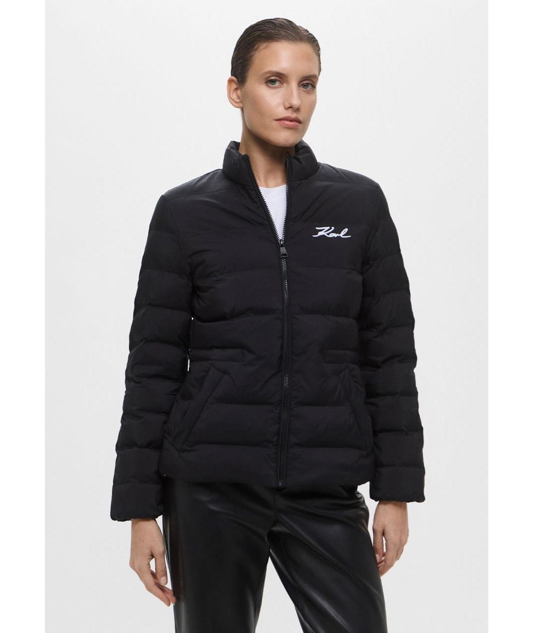 KARL LAGERFELD Черная полиэстеровая куртка, фото 2