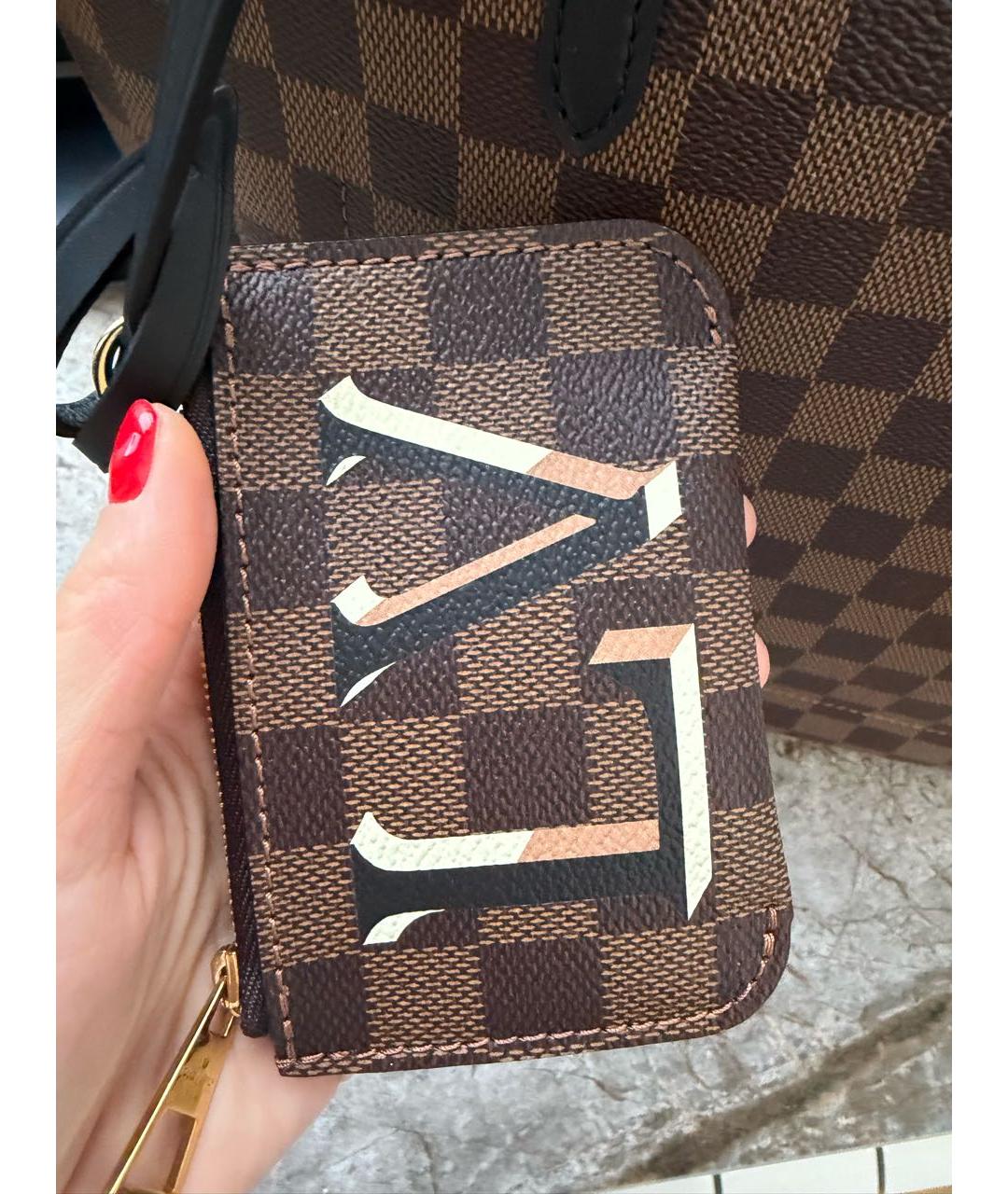 LOUIS VUITTON Коричневая сумка с короткими ручками, фото 7