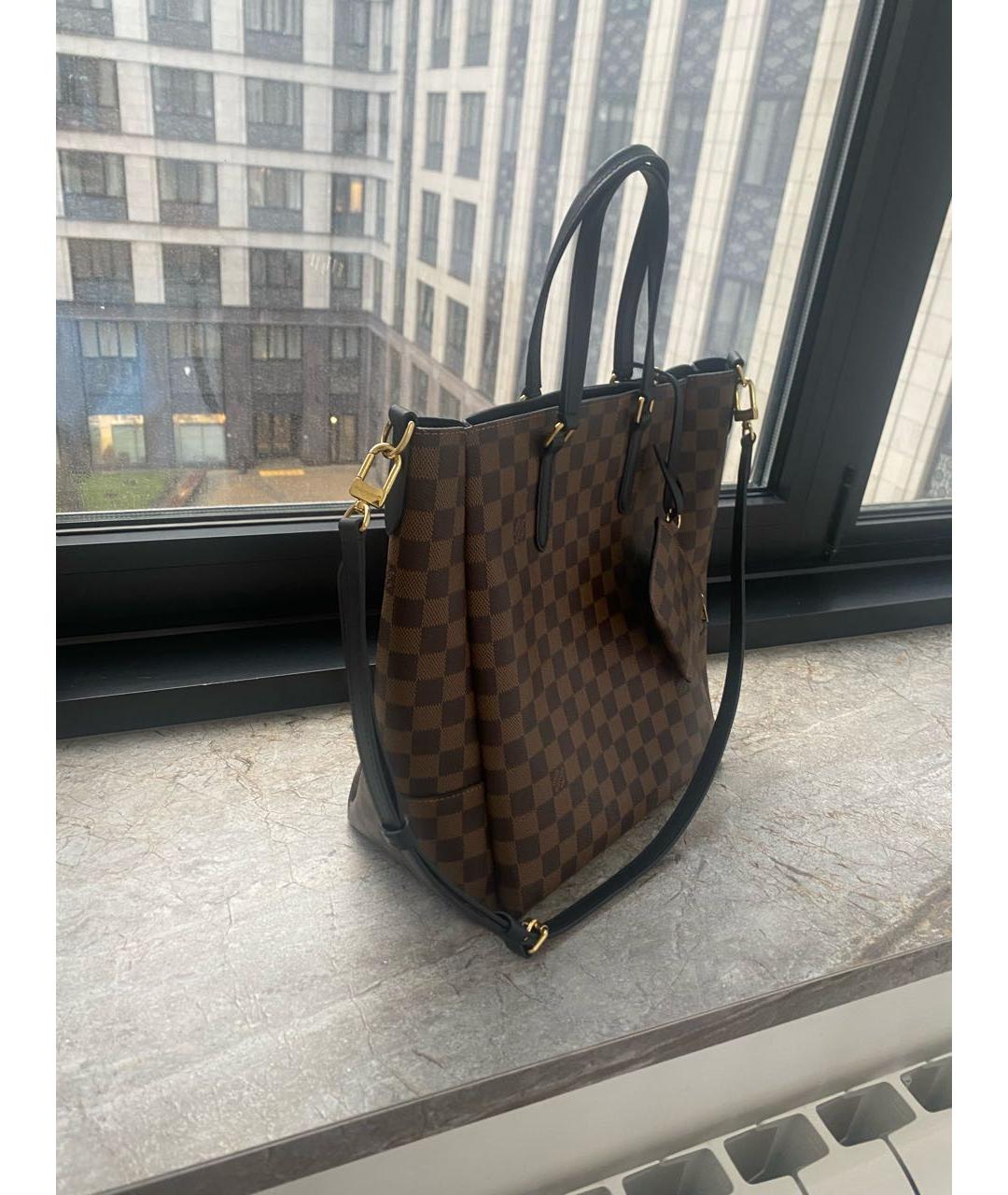 LOUIS VUITTON Коричневая сумка с короткими ручками, фото 2