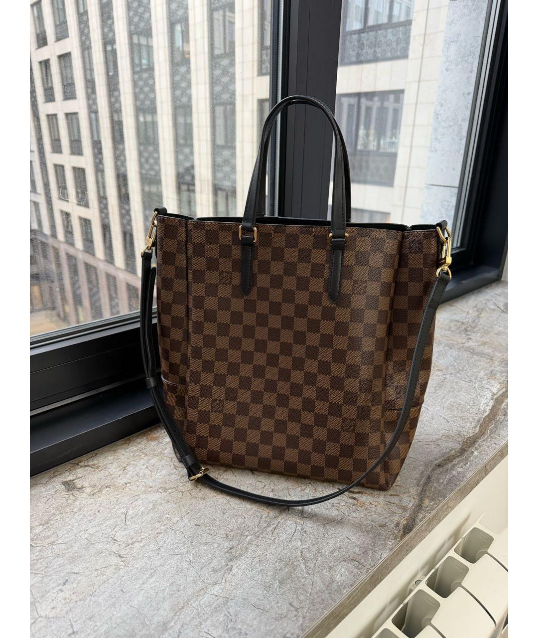 LOUIS VUITTON Коричневая сумка с короткими ручками, фото 3