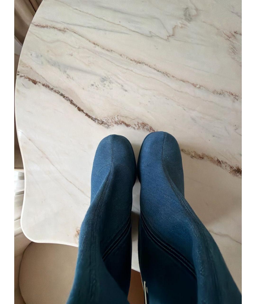 NAKED WOLF Синие замшевые сапоги, фото 3