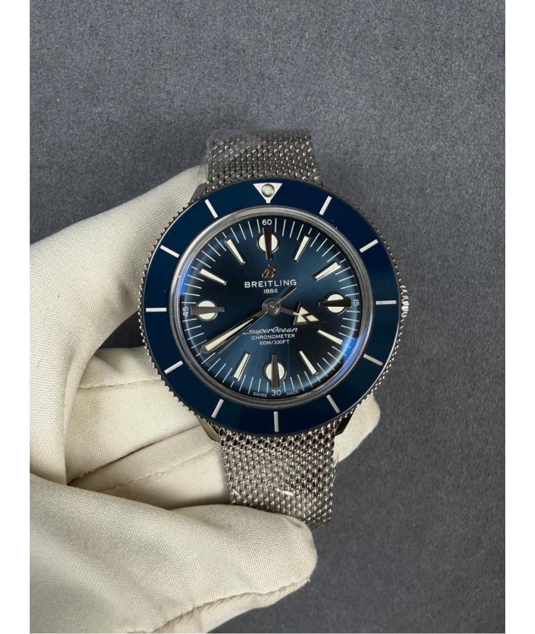 BREITLING Синие металлические часы, фото 2