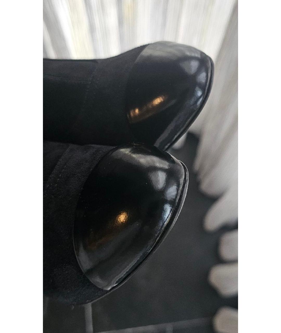 CHANEL Черные замшевые ботфорты, фото 3