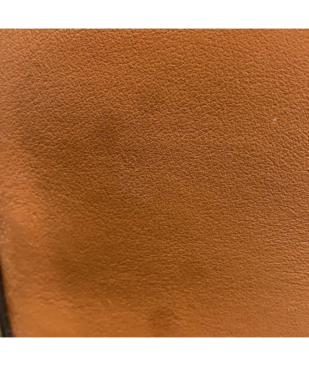 CELINE Коричневая кожаная сумка с короткими ручками, фото 7
