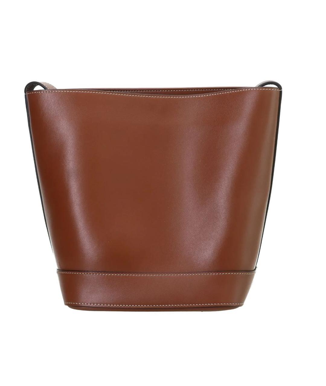 CELINE Коричневая кожаная сумка с короткими ручками, фото 3