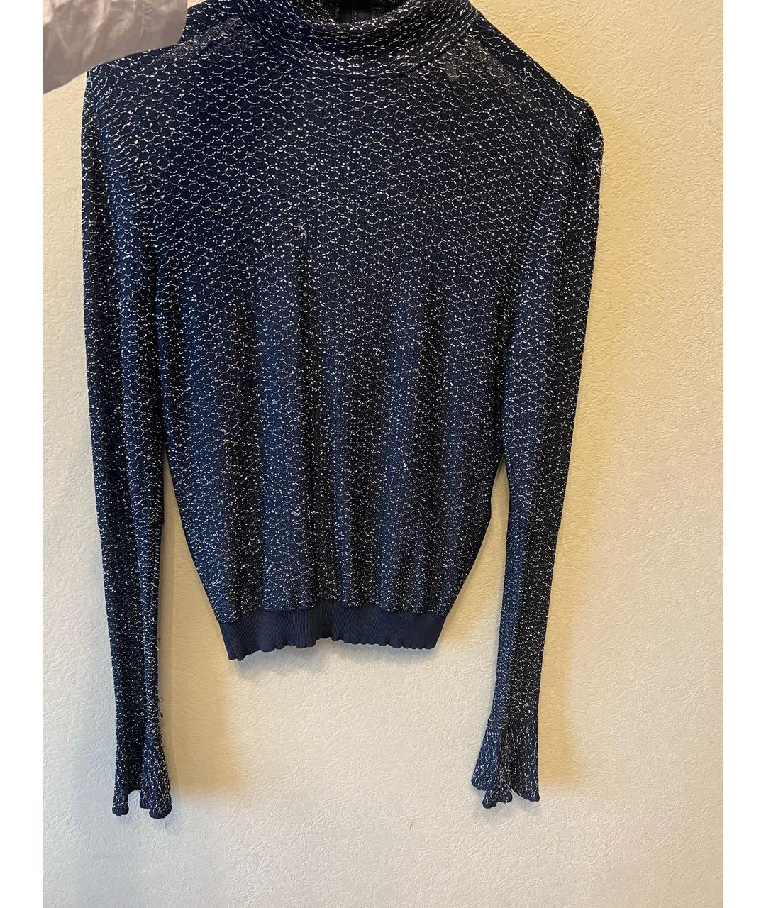 CHLOE Темно-синяя вискозная водолазка, фото 3