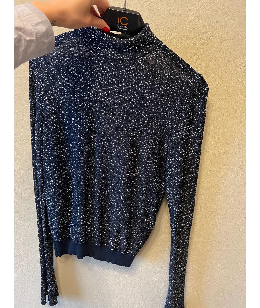 CHLOE Темно-синяя вискозная водолазка, фото 6