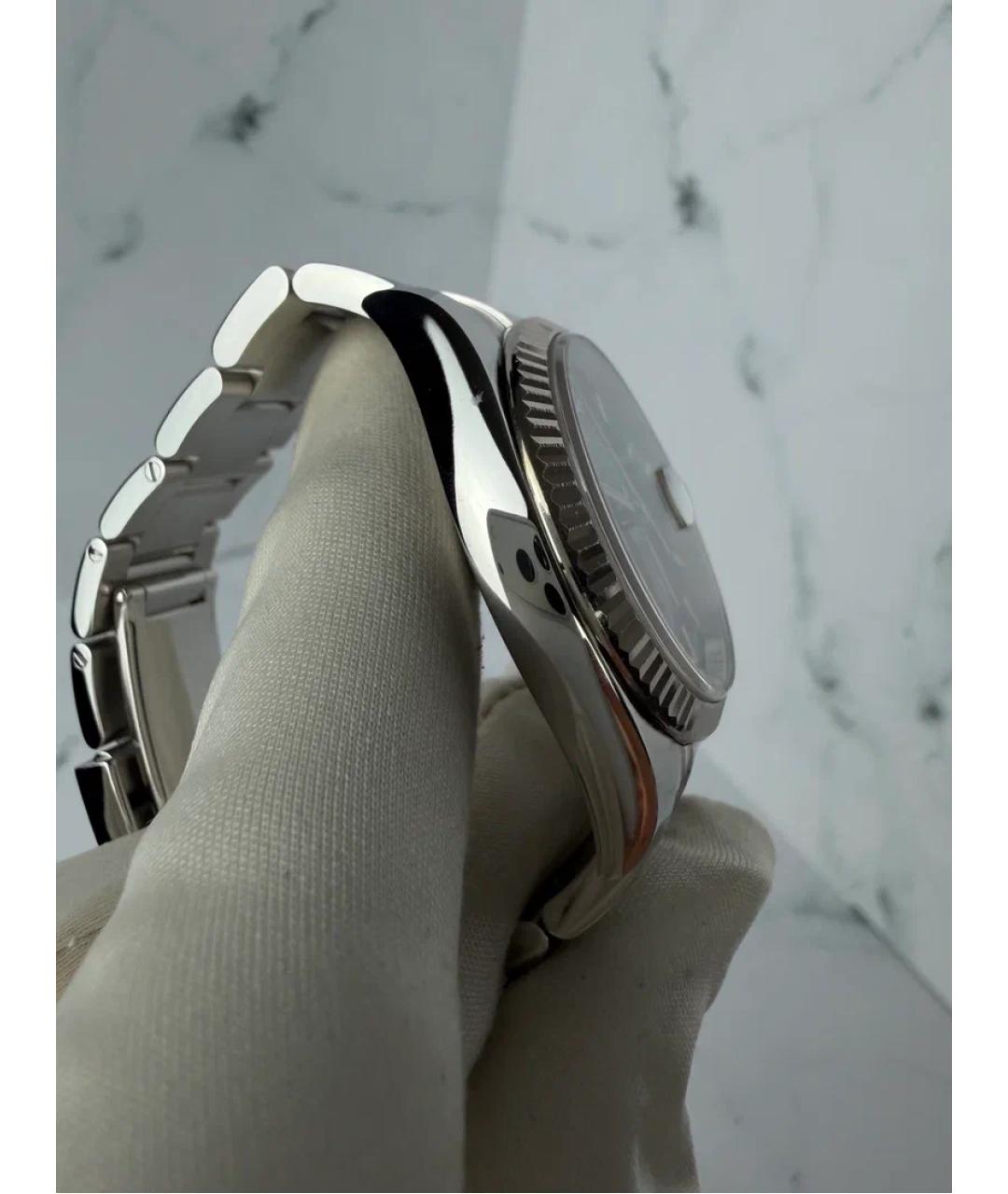 ROLEX Синие часы из белого золота, фото 4