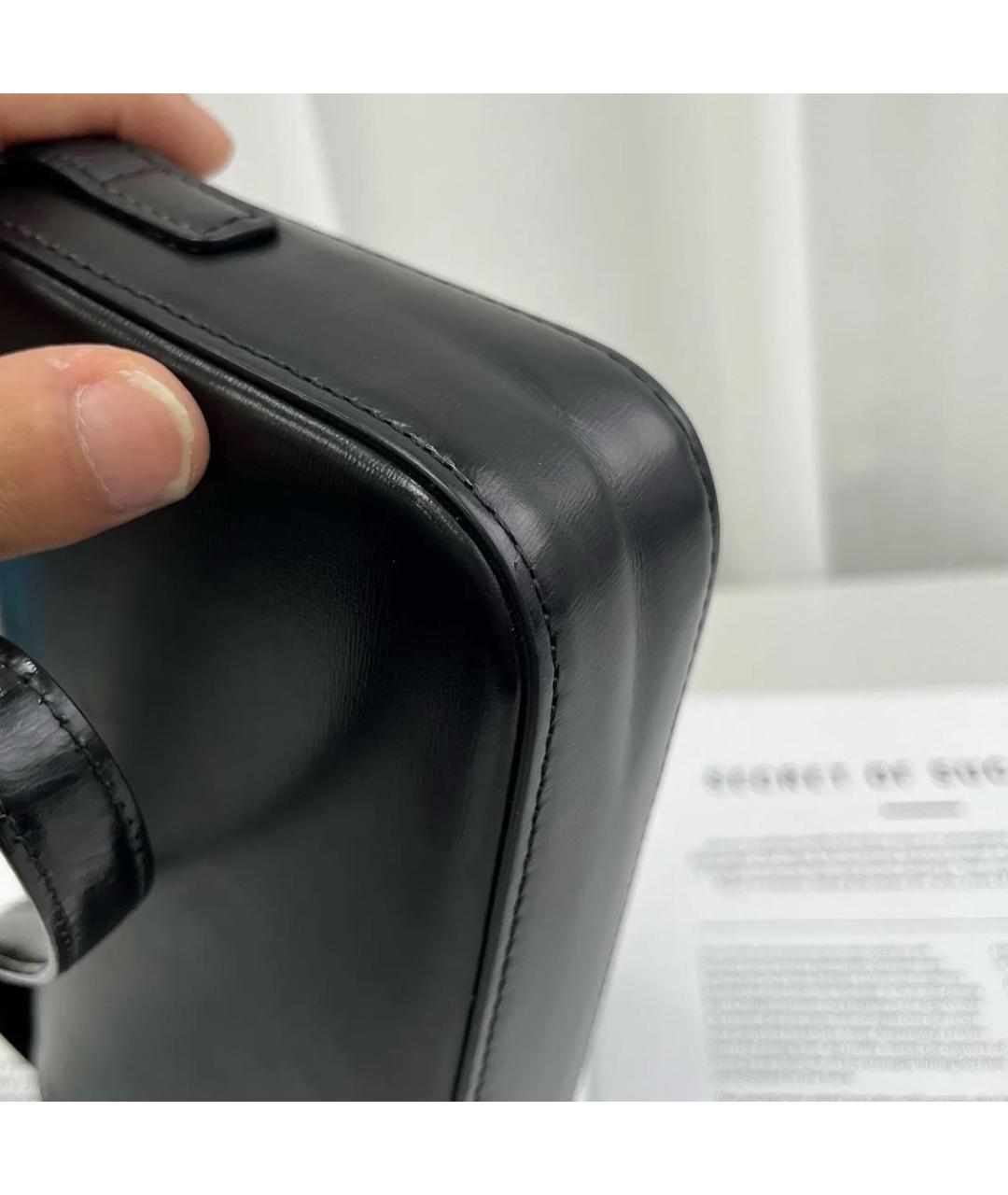 CELINE Черная кожаная сумка через плечо, фото 7