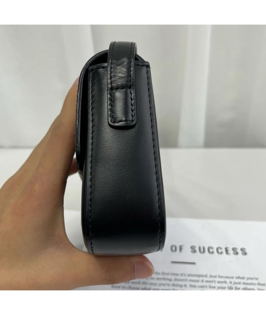 CELINE Черная кожаная сумка через плечо, фото 3